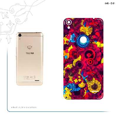 برچسب پوششی ماهوت مدل Vector Flower Garden Digital Art مناسب برای گوشی موبایل تکنو WX4 Pro