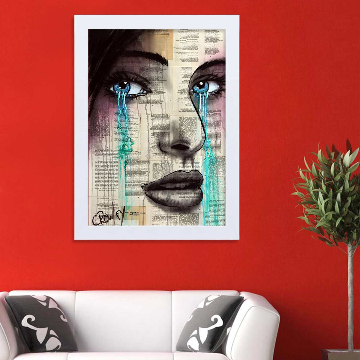 تابلو گالری استاربوی طرح اشک مدل هنری HL325