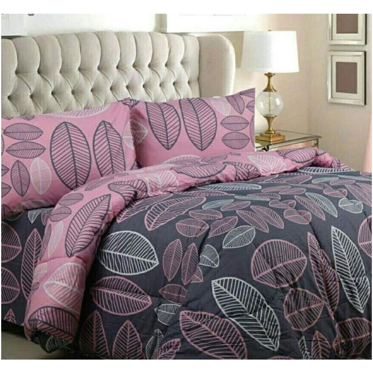 سرویس خواب طرح برگ کد 6 یکنفره 3 تکه