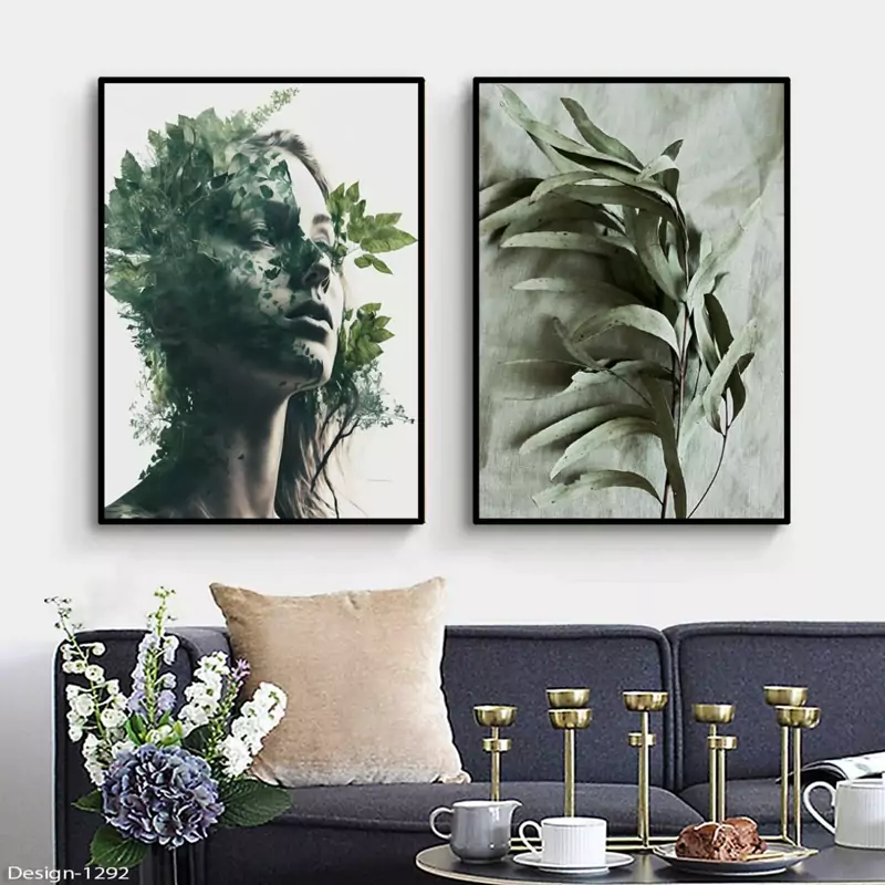 تابلو دکوراتیو  2 تایی رویش دو تیکه منظم | دنیای قاب