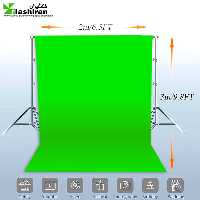 پرده (فون) شطرنجی 3 × 2 متر سبز