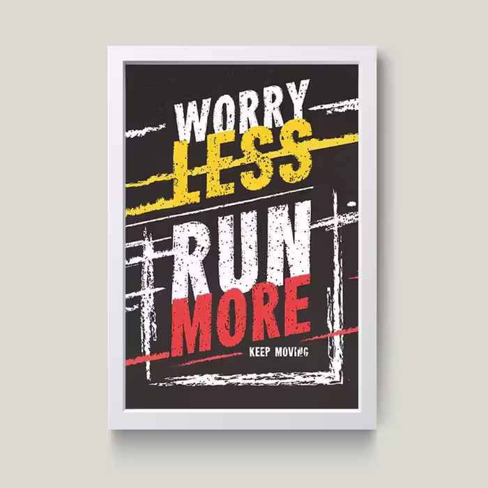 تابلو مدل دکوراتیو انگیزشی Run more کدG7-19