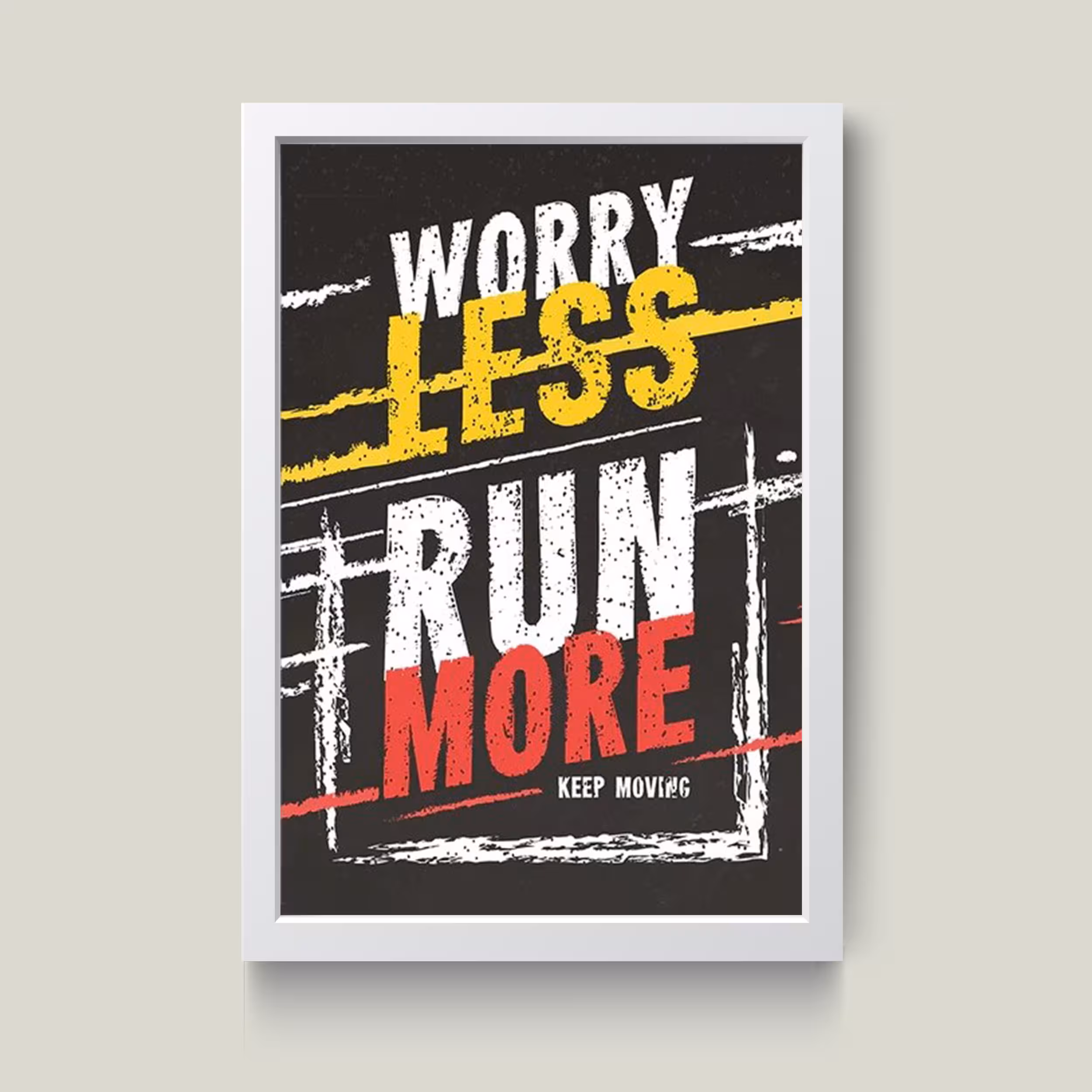 تابلو مدل دکوراتیو انگیزشی Run more کدG7-19