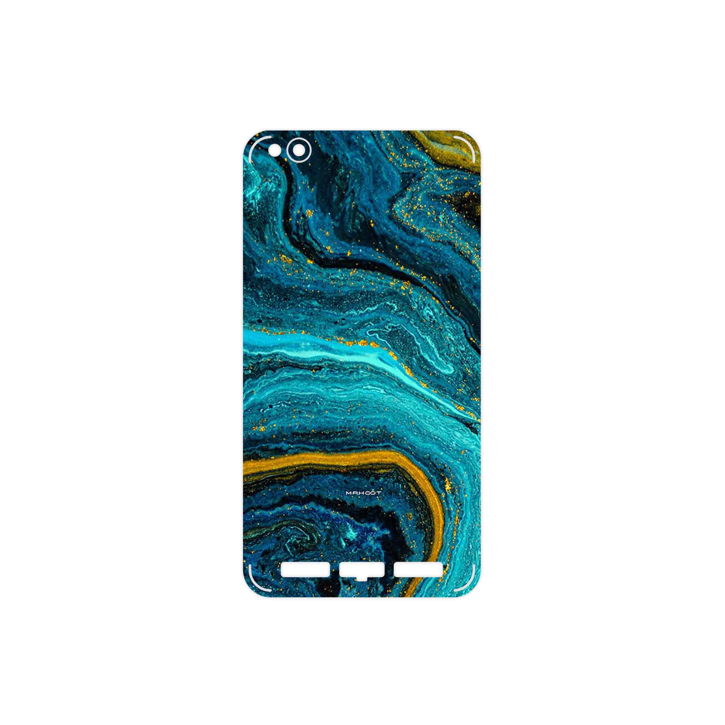 برچسب پوششی ماهوت مدل Turquoise marblewith golden streaks مناسب برای گوشی موبایل شیائومی Redmi 5A