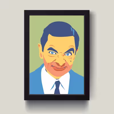 تابلو مدل دکوراتیو مستر بین Mr.bean کد G8-04