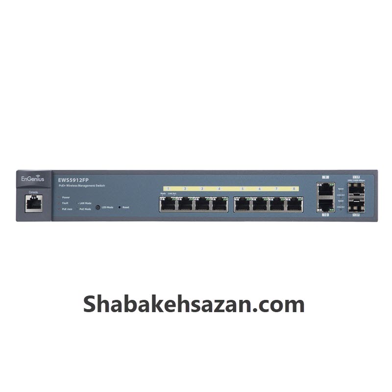 سوییچ دسکتاپ 8 پورت انجنیوس مدل EWS5912FP