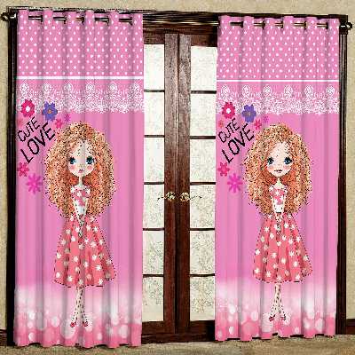 پرده مدل دختر هازان پانچی کد 1110 سایز 140x200 سانتی متر