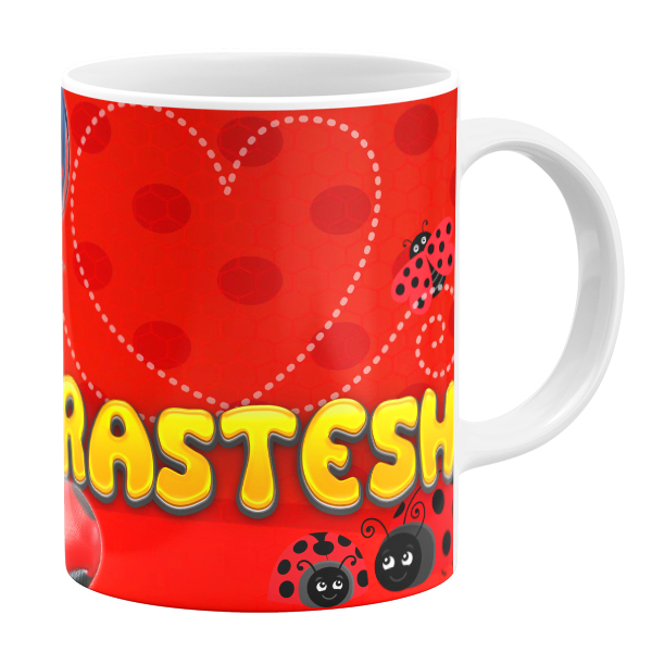 ماگ طرح دختر کفشدوزکی مدل پرستش