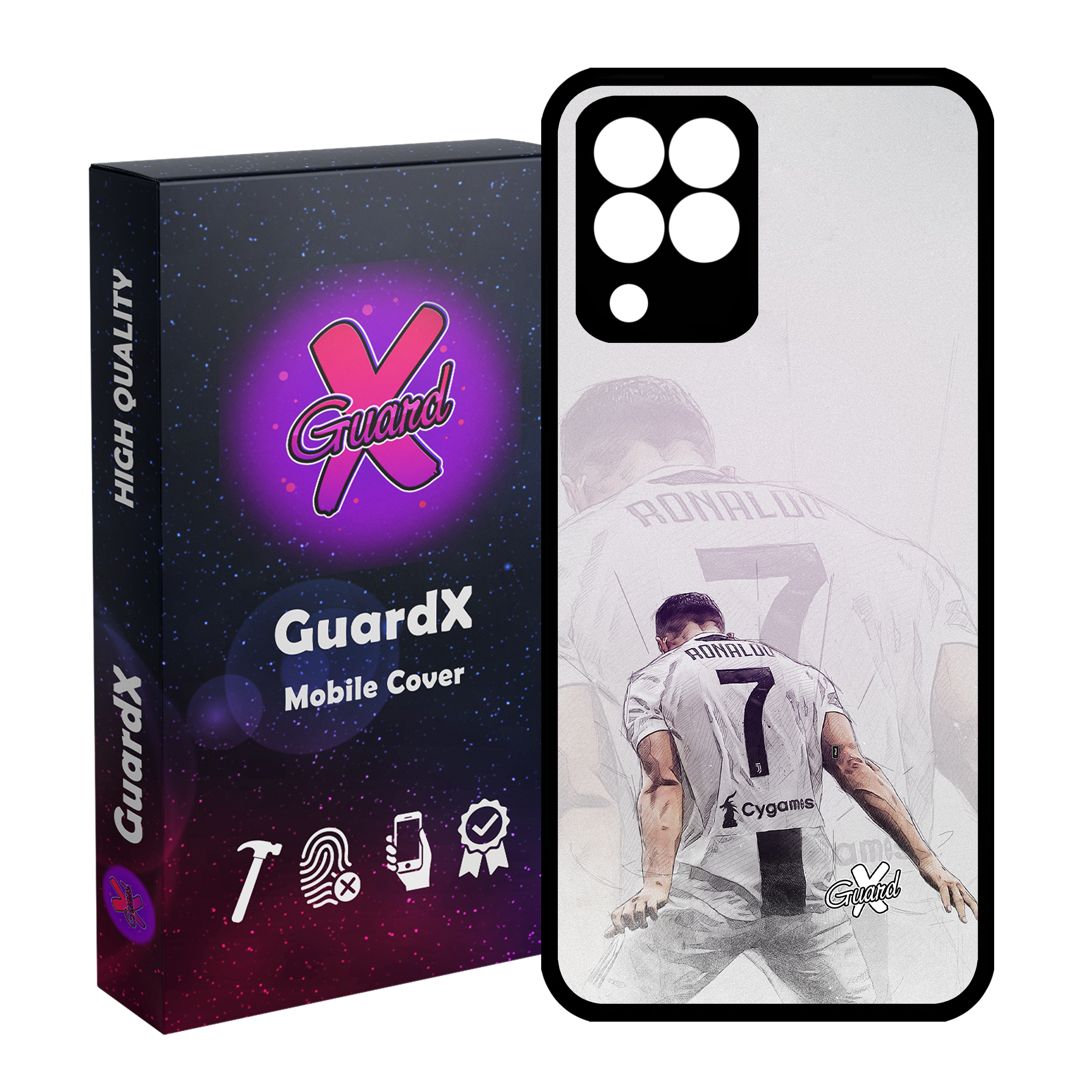 کاور گارد ایکس طرح CR7 مدل Glass10189 مناسب برای گوشی موبایل سامسونگ Galaxy M33/M33 5G