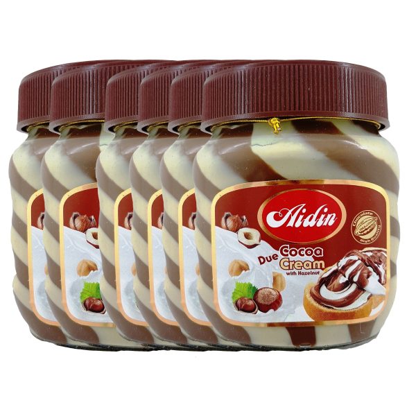 شکلات صبحانه فندقی 2 رنگ آیدین مقدار 350 گرم بسته 6 عددی | فروشگاه اینترنتی تاتا کالا