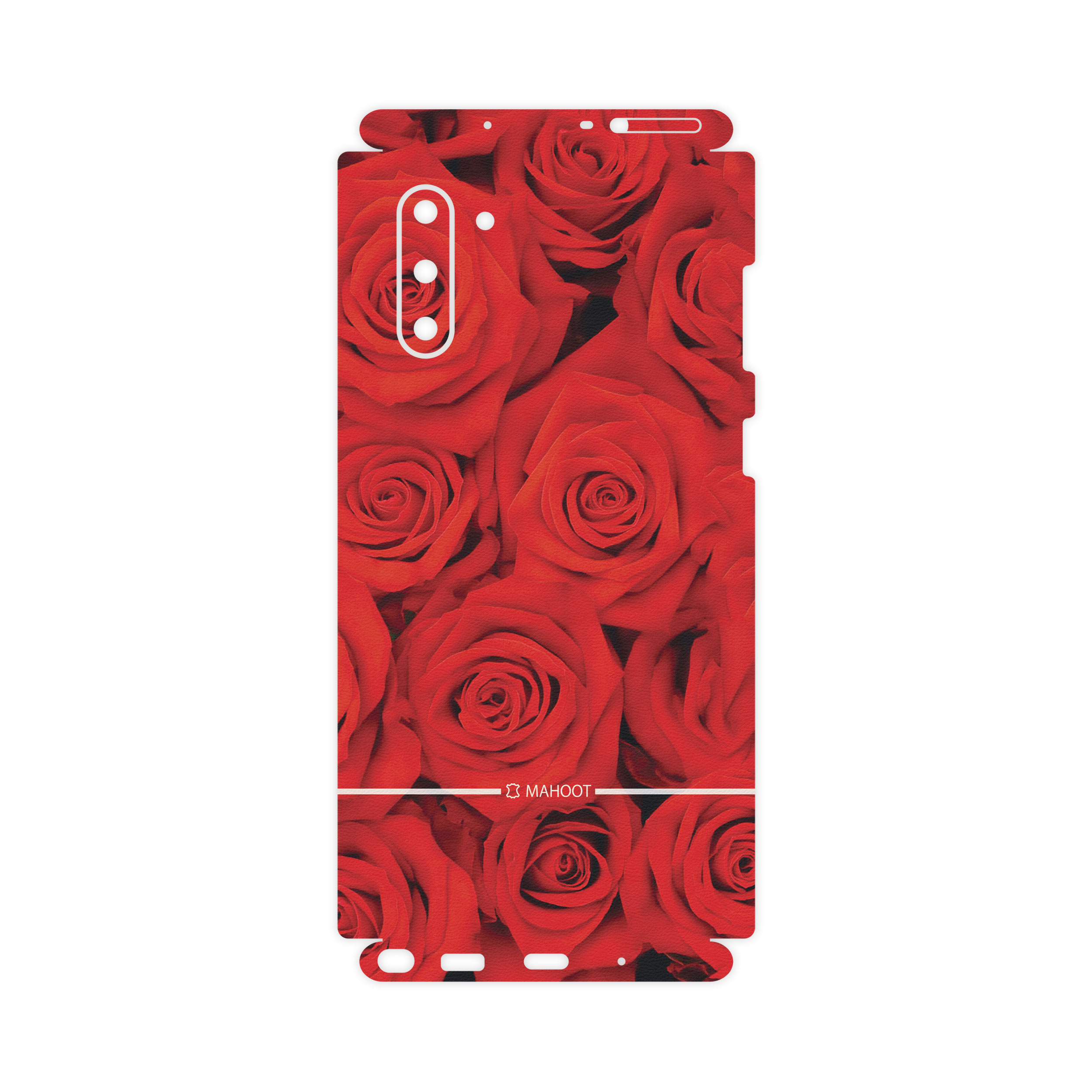 برچسب پوششی ماهوت مدل Full skin-Red-Flower مناسب برای گوشی موبایل سامسونگ Galaxy Note10