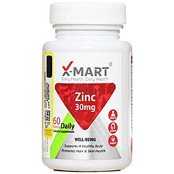 قیمت خرید اینترنتی قرص زینک 30 میلی گرم ایکس مارت 60 عددی داروخانه آنلاین فارموکسین