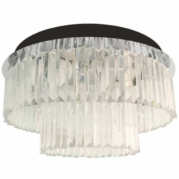 لوستر سقفی دایره کریستال سفید کد 04