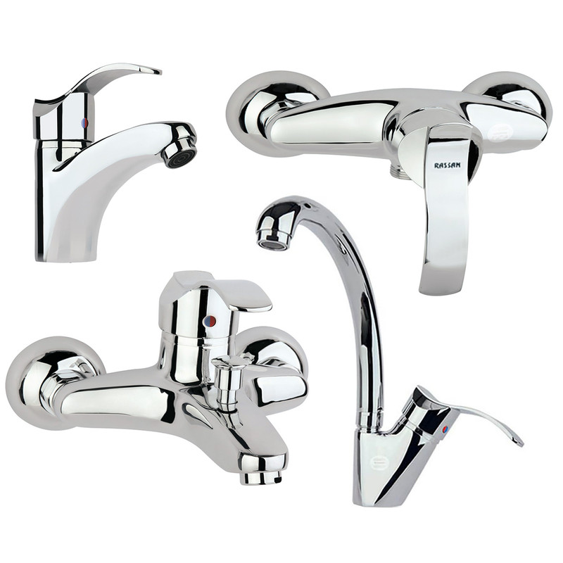 ست شیرآلات 4 تکه برند راسان مدل نگین