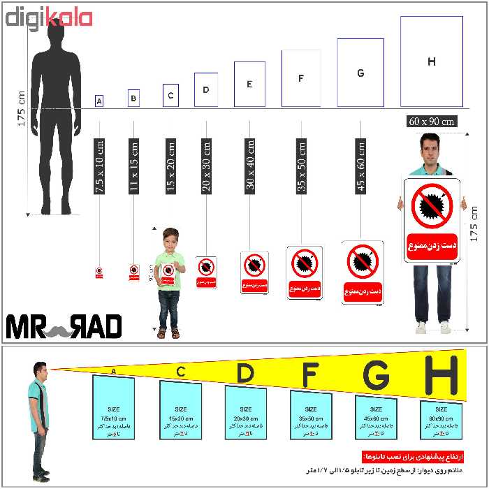 تابلو بازدارنده مستر راد طرح دست زدن ممنوع کد THR191