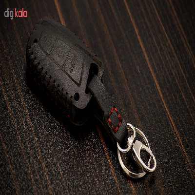 جاسوئیچی خودرو چرم طبیعی عرضه کالا کد ct-441 مناسب برای هیوندای سانتافه نیو فیس 3 دکمه