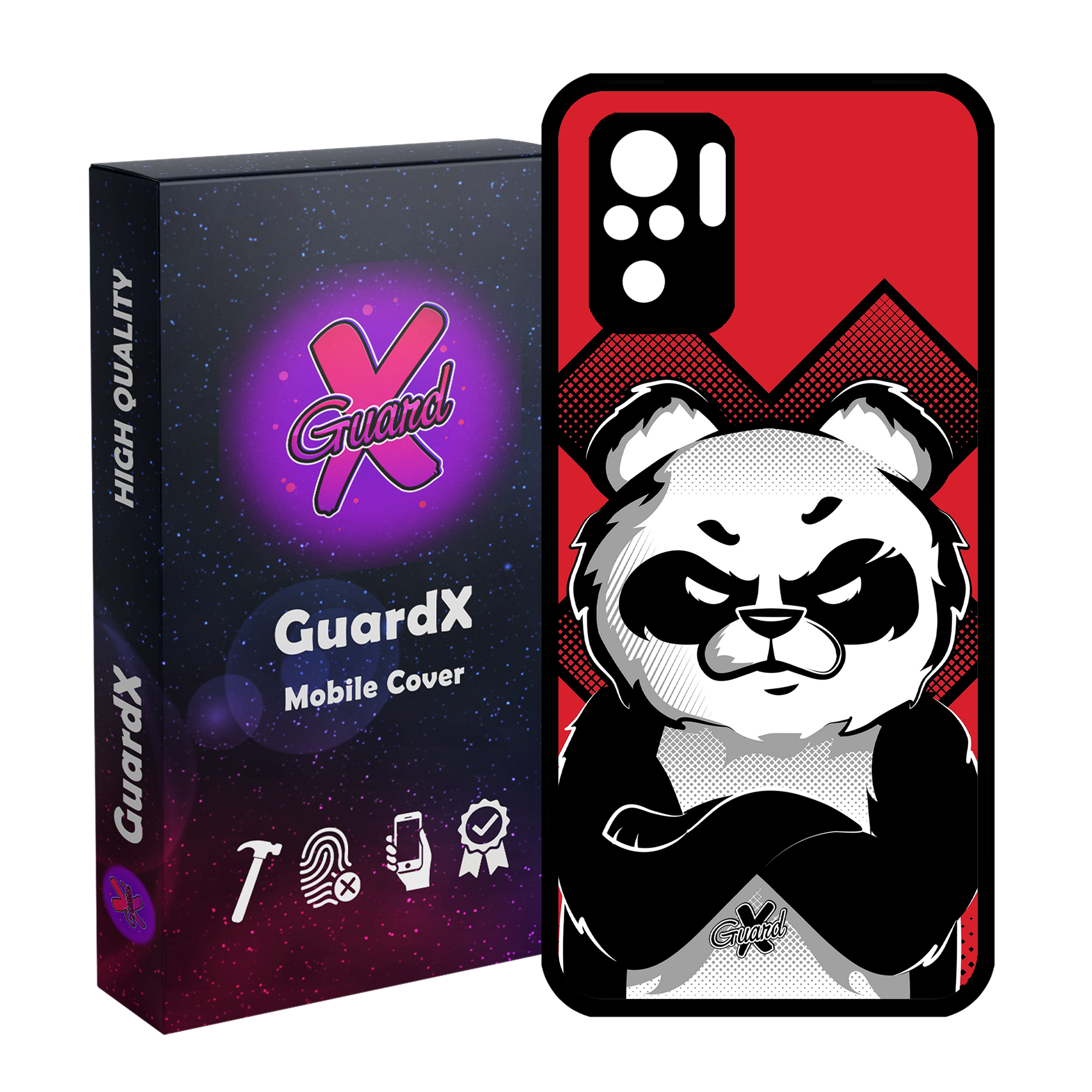 کاور گارد ایکس طرح Panda مدل Glass10301 مناسب برای گوشی موبایل شیائومی Redmi Note 10 4G / Note 10S