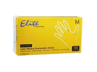 دستکش لاتکس الیت (Elite) سایز  مدیوم - 10 بسته 100 عددی
