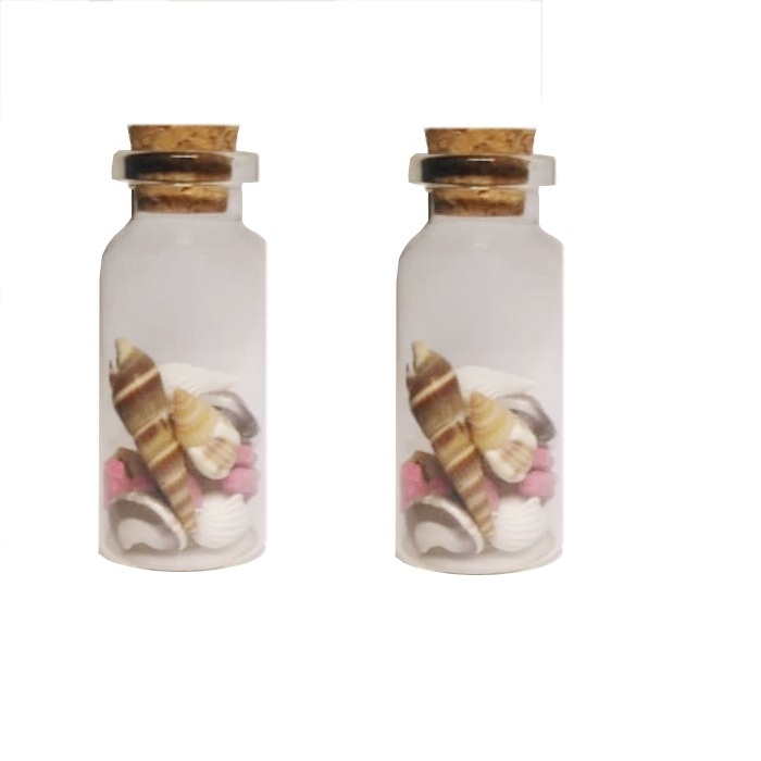 بطری دکوری مدل کپسول صدف کد shell100