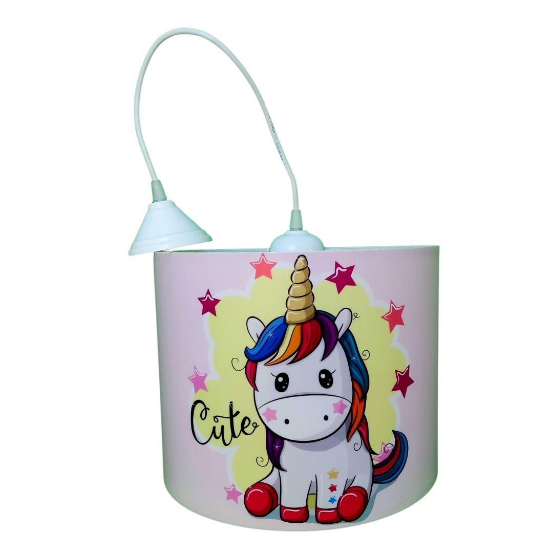 لوستر کودک مدل یونیکورن و ستاره‌ها کد 031