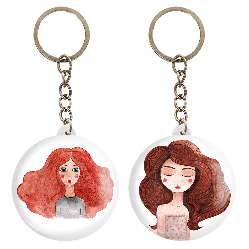 جاکلیدی خندالو مدل دخترونه کد 55345535 مجموعه 2 عددی