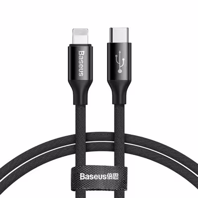 کابل تبدیل USB-C به لایتنینگ باسئوس مدل Yiven طول 1 متر