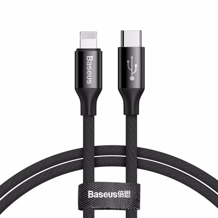 کابل تبدیل USB-C به لایتنینگ باسئوس مدل Yiven طول 1 متر