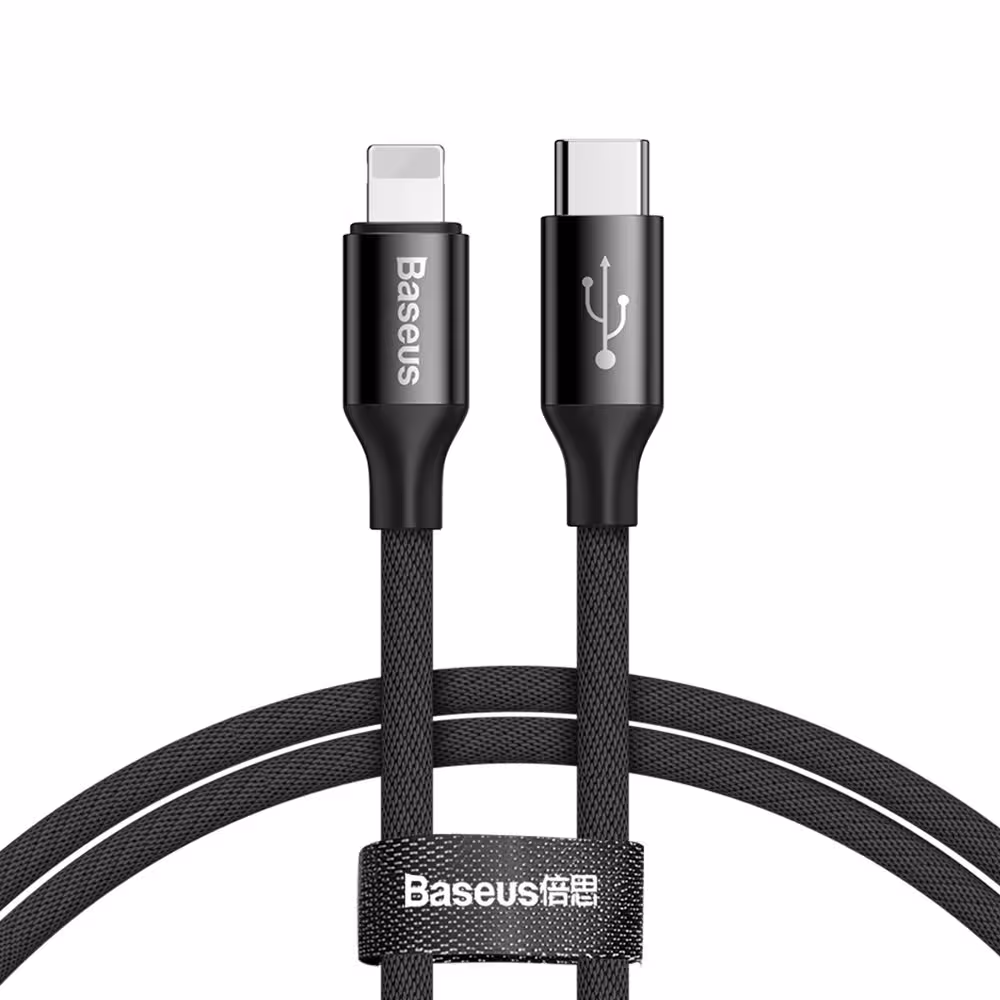 کابل تبدیل USB-C به لایتنینگ باسئوس مدل Yiven طول 1 متر