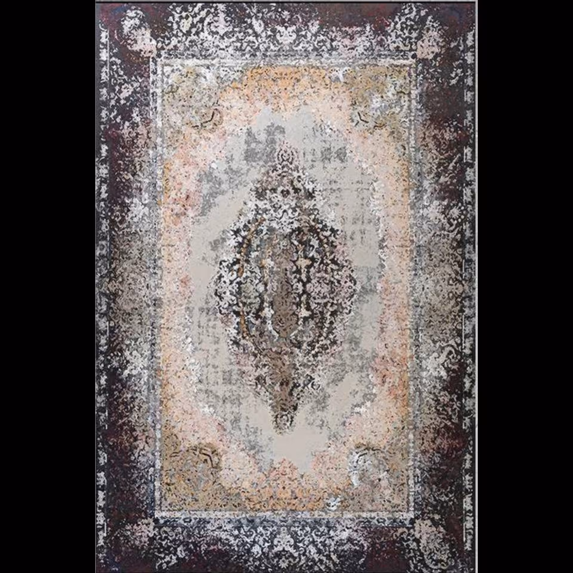 فرشینه مدرن جنس مخمل هازان ابعاد 4متری ، طرح سنتی و مناسب برای سالن پذیرایی و اتاق خواب، با ارسال رایگان (کد h129)