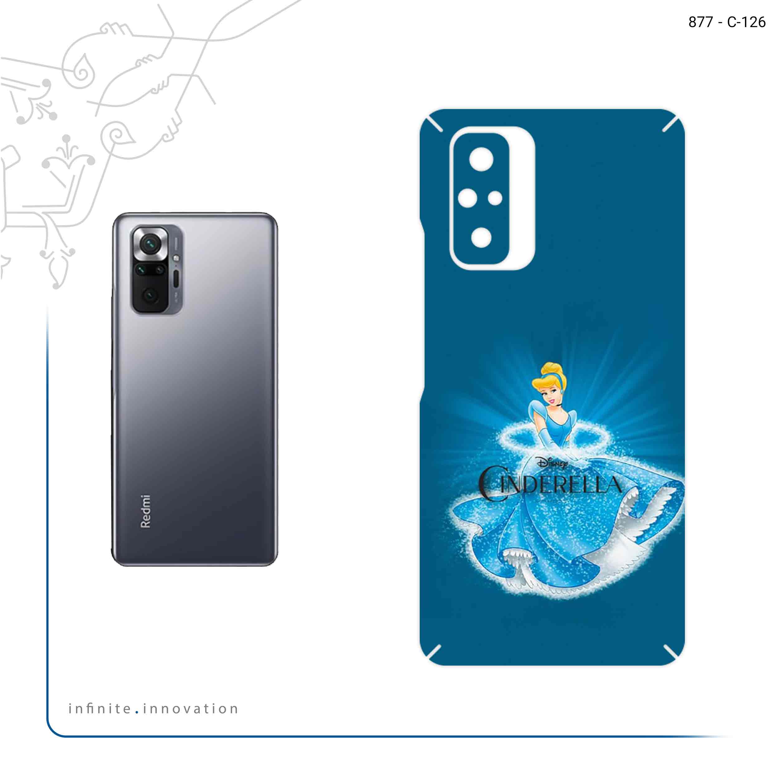 برچسب پوششی ماهوت مدل Cinderella مناسب برای گوشی موبایل شیائومی Redmi Note 10 Pro Max