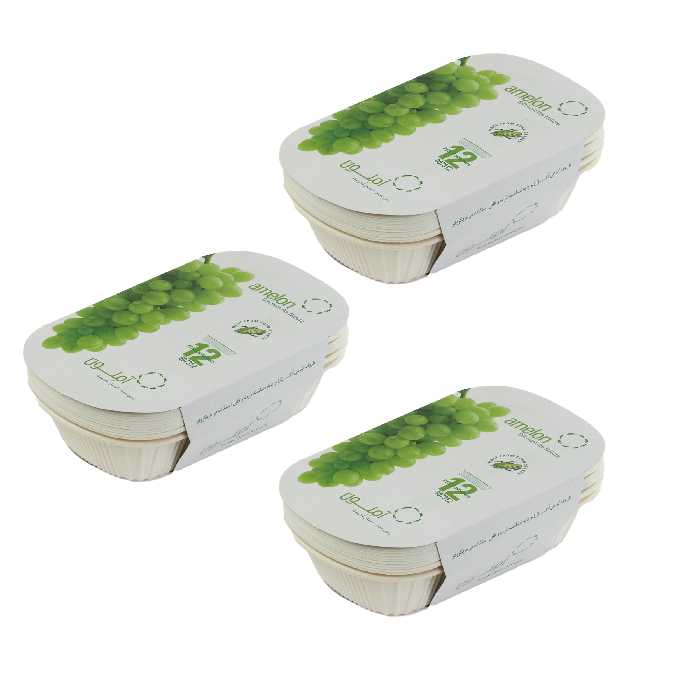 ظرف یکبار مصرف آملون مدل 1p مجموعه 36 عددی