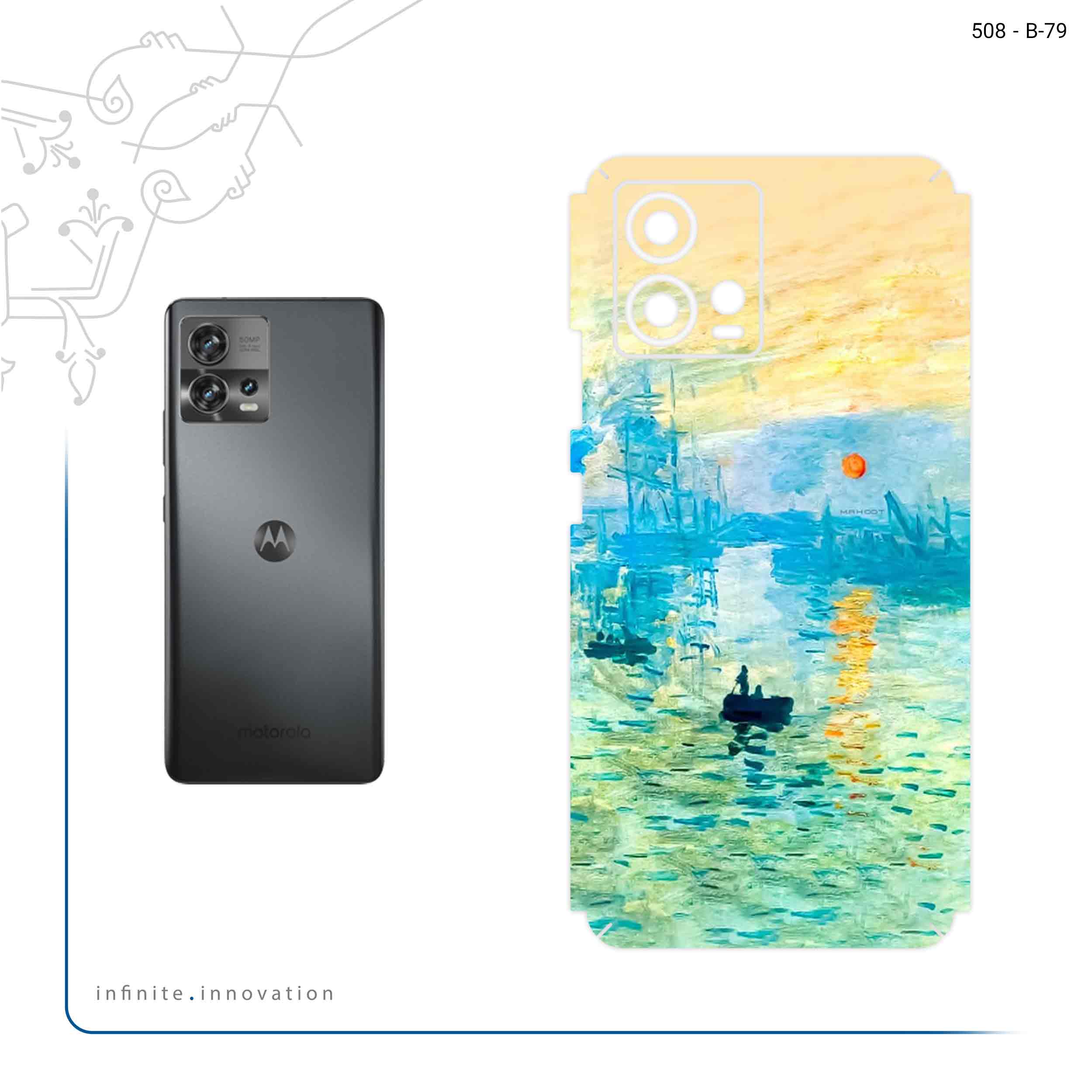 برچسب پوششی ماهوت مدل Impression of Monet مناسب برای گوشی موبایل موتورولا Edge 30 Fusion