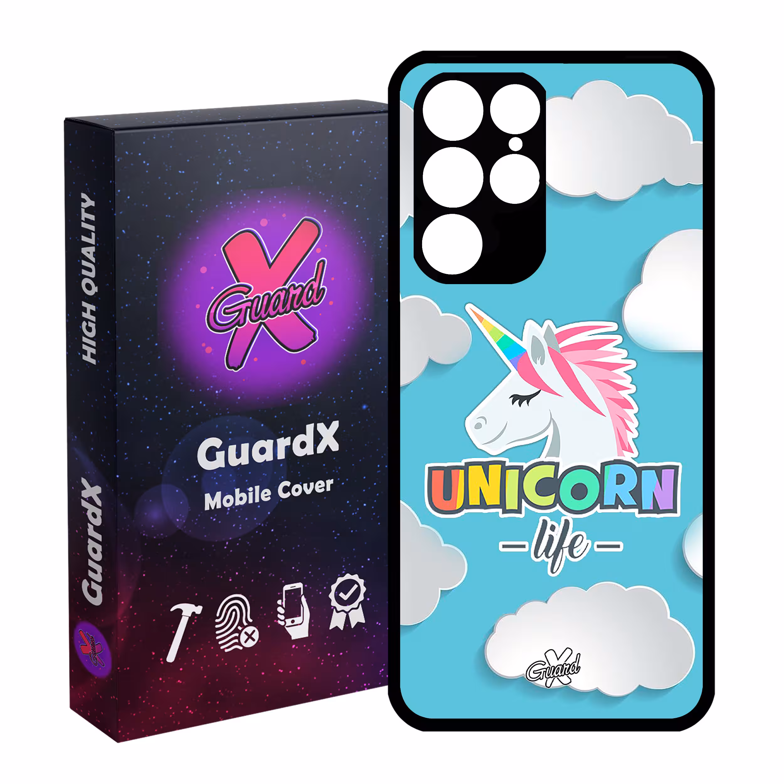 کاور گارد ایکس طرح Unicorn مدل Glass10060 مناسب برای گوشی موبایل سامسونگ Galaxy S22 Ultra