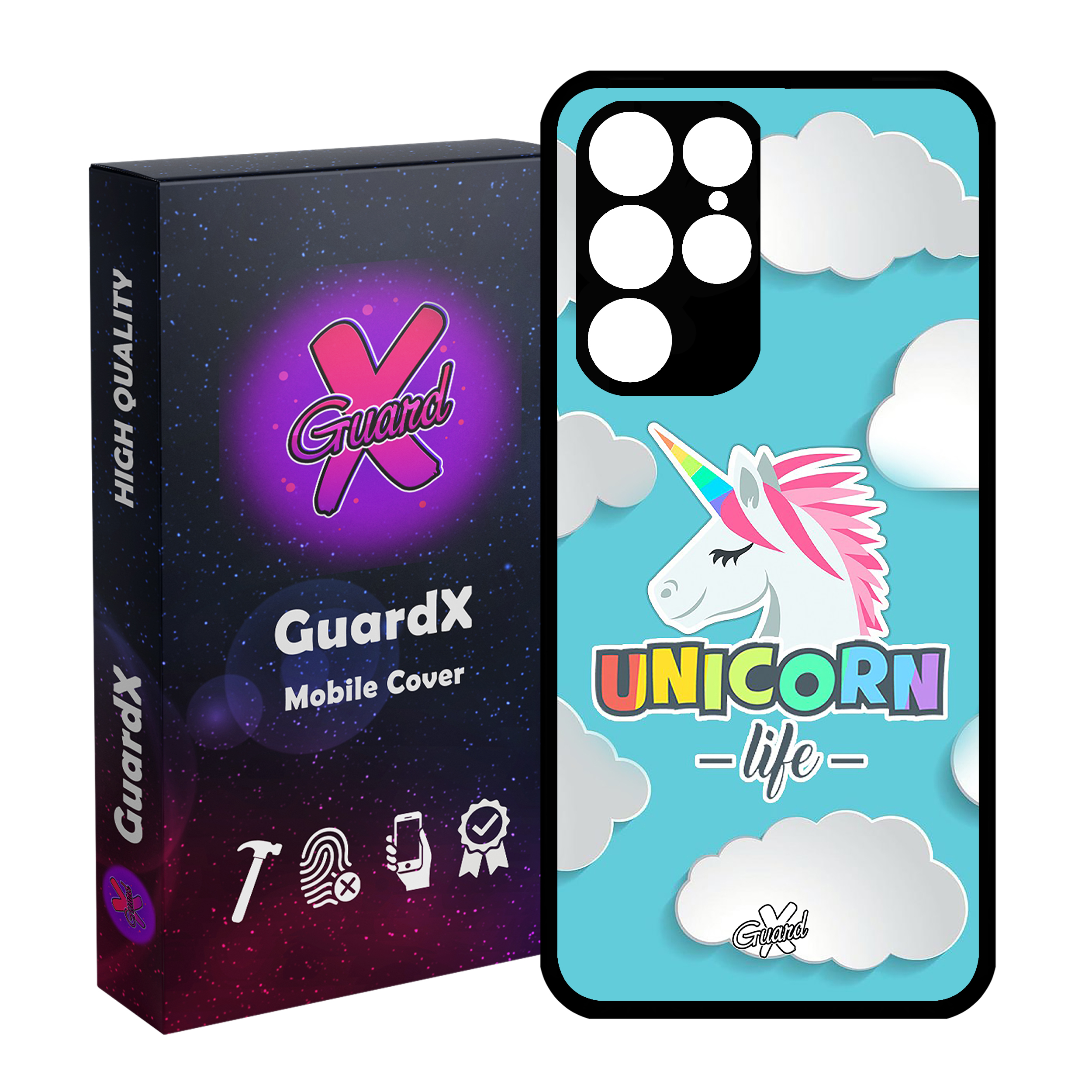 کاور گارد ایکس طرح Unicorn مدل Glass10060 مناسب برای گوشی موبایل سامسونگ Galaxy S22 Ultra