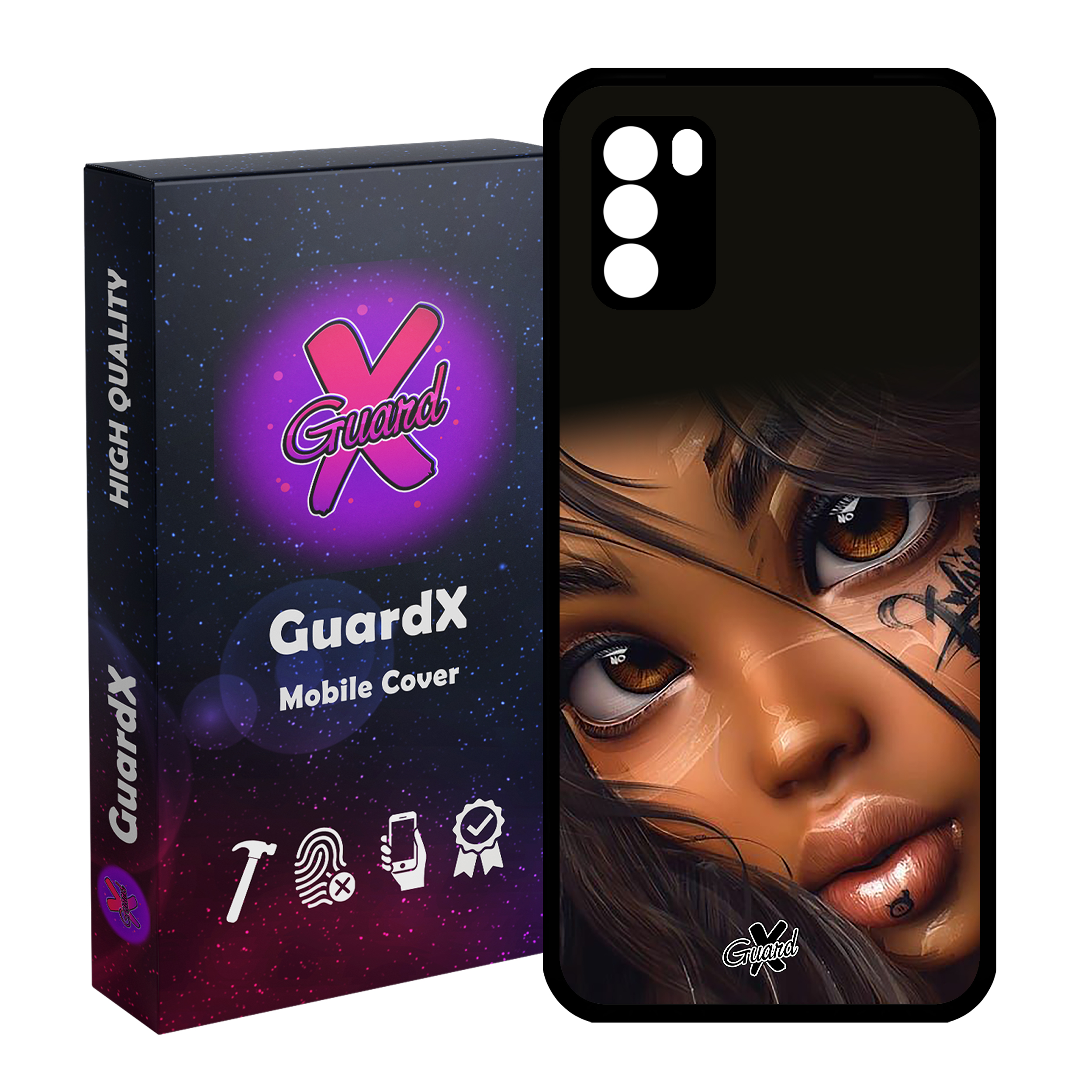 کاور گارد ایکس طرح دختر مدل Glass10365 مناسب برای گوشی موبایل شیائومی Poco M3