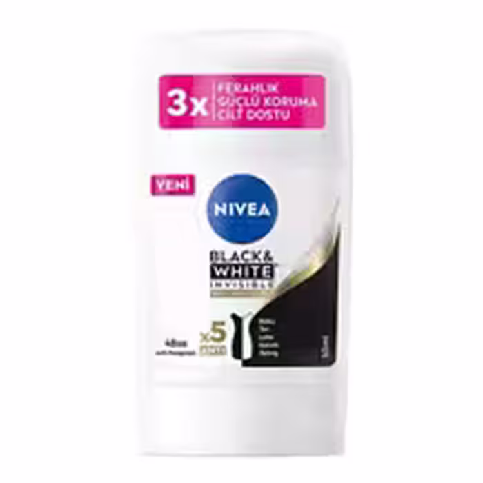 مام استیک صابونی ضدتعریق زنانه نیوآ مدل Black &amp; White Invisible Silky Smoothحجم 50 میل