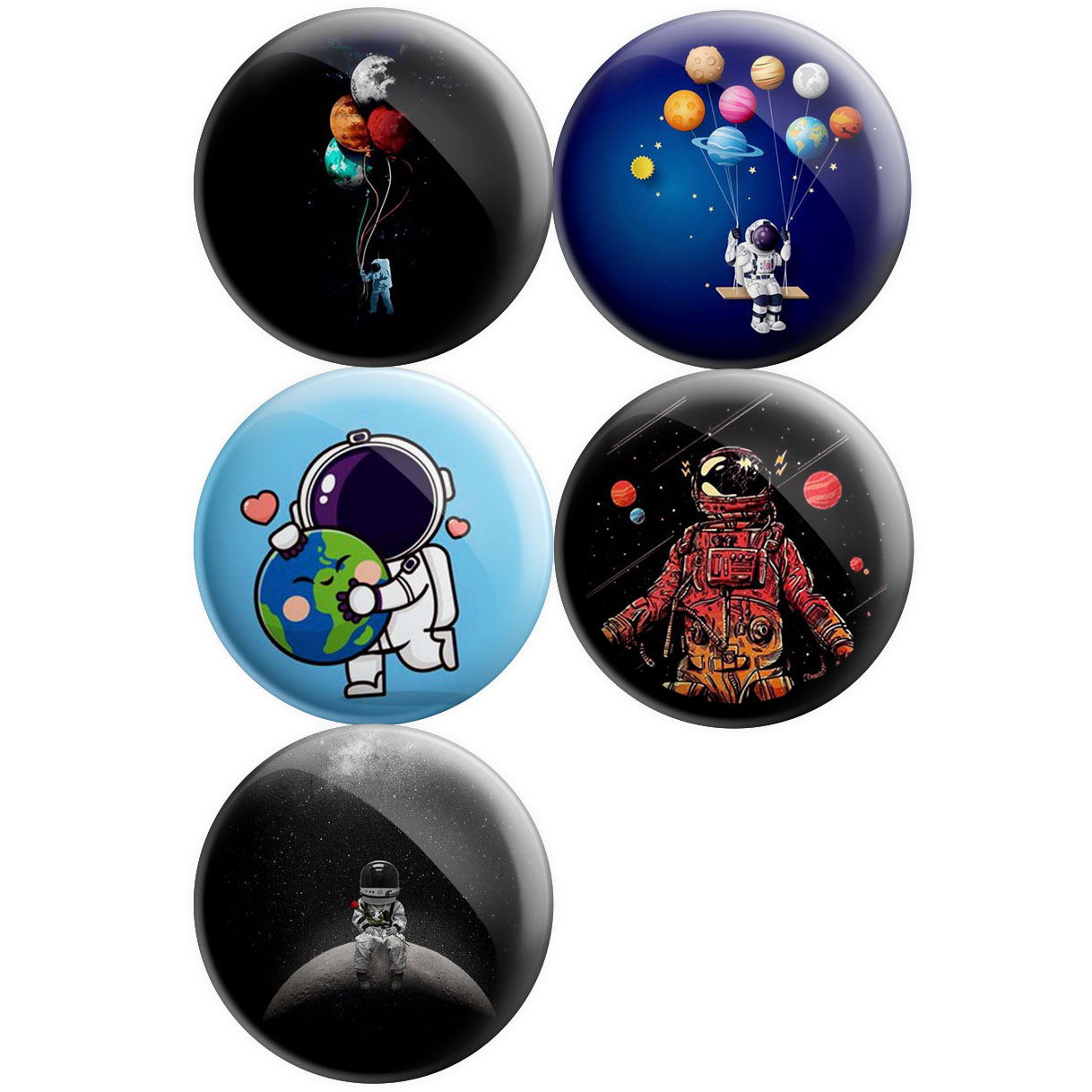 پیکسل پرمانه طرح فضانورد کد pmg5.12921 مجموعه 5 عددی