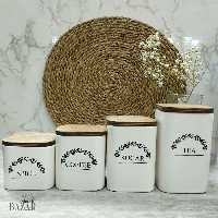 ست بانکه سرامیک مربع 4 سایز مدل کمانی