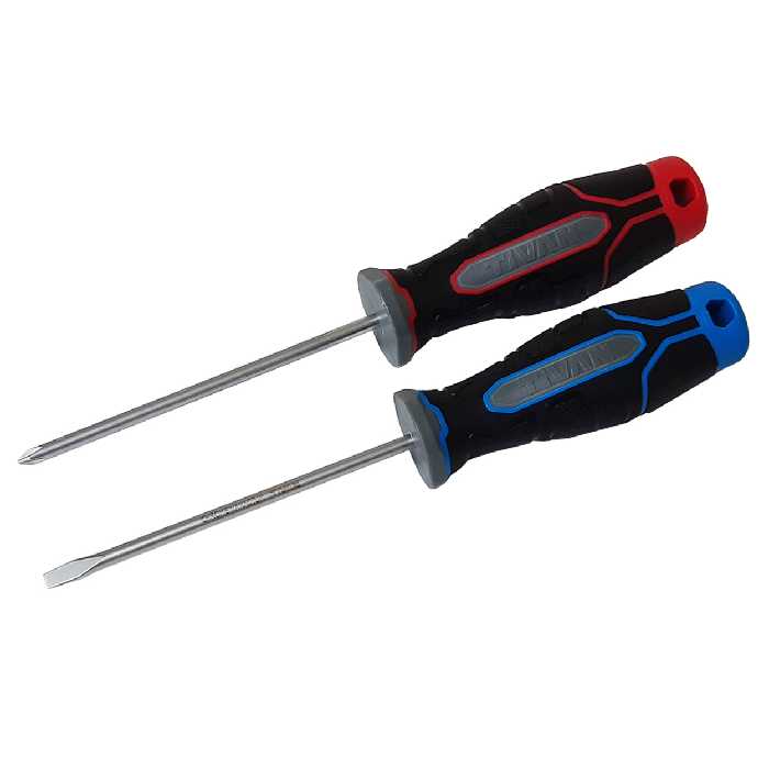 پیچ گوشتی دوسو و چهارسو تیوان مدل AT - 4x100 مجموعه 2 عددی