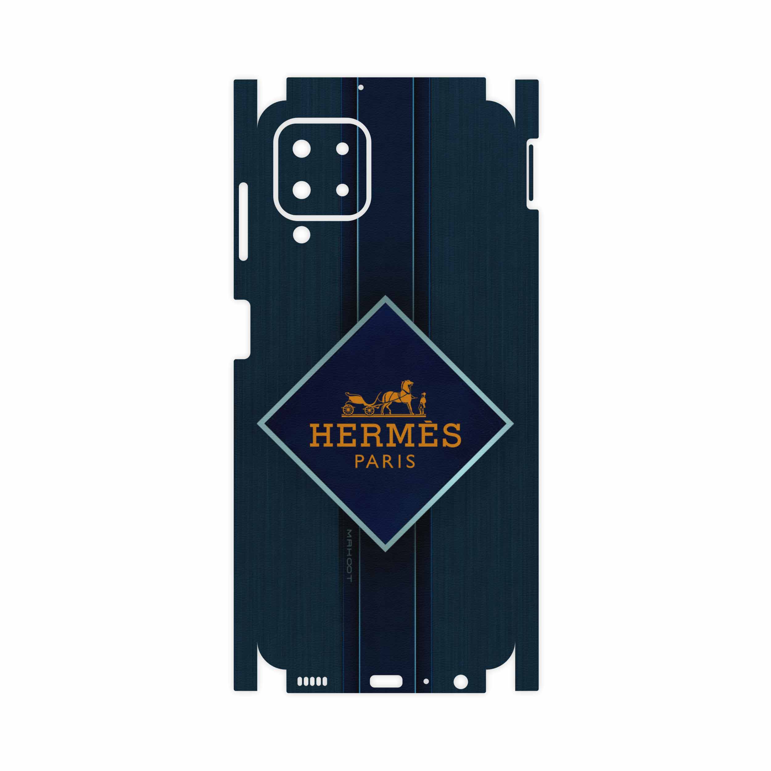 برچسب پوششی ماهوت مدل Hermes-Logo-FullSkin مناسب برای گوشی موبایل سامسونگ Galaxy A22 4G