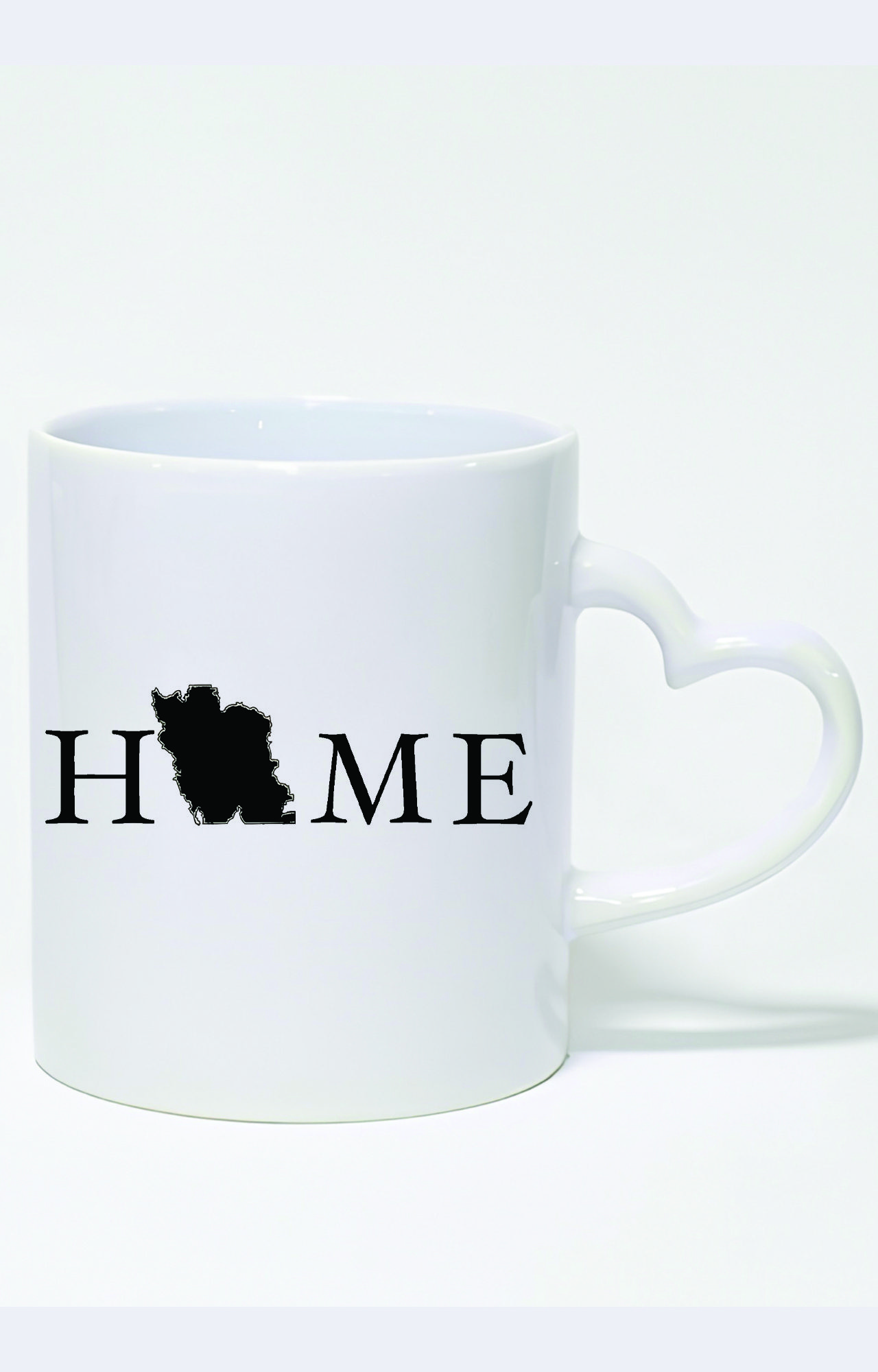 ماگ دسته قلبی طرح home ایران کد 3385