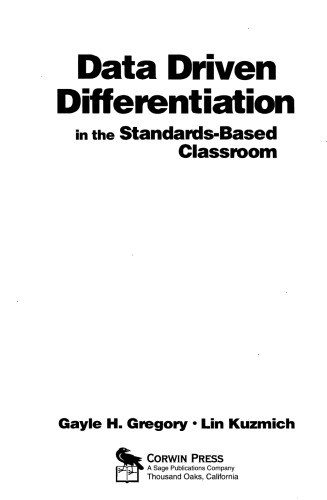 خرید و دانلود نسخه کامل کتاب Data Driven Differentiation in the Standards-Based Classroom