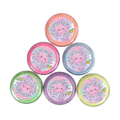 پودر رنگ اسلایم تپلی مدل پاستیلی بسته 6 عددی