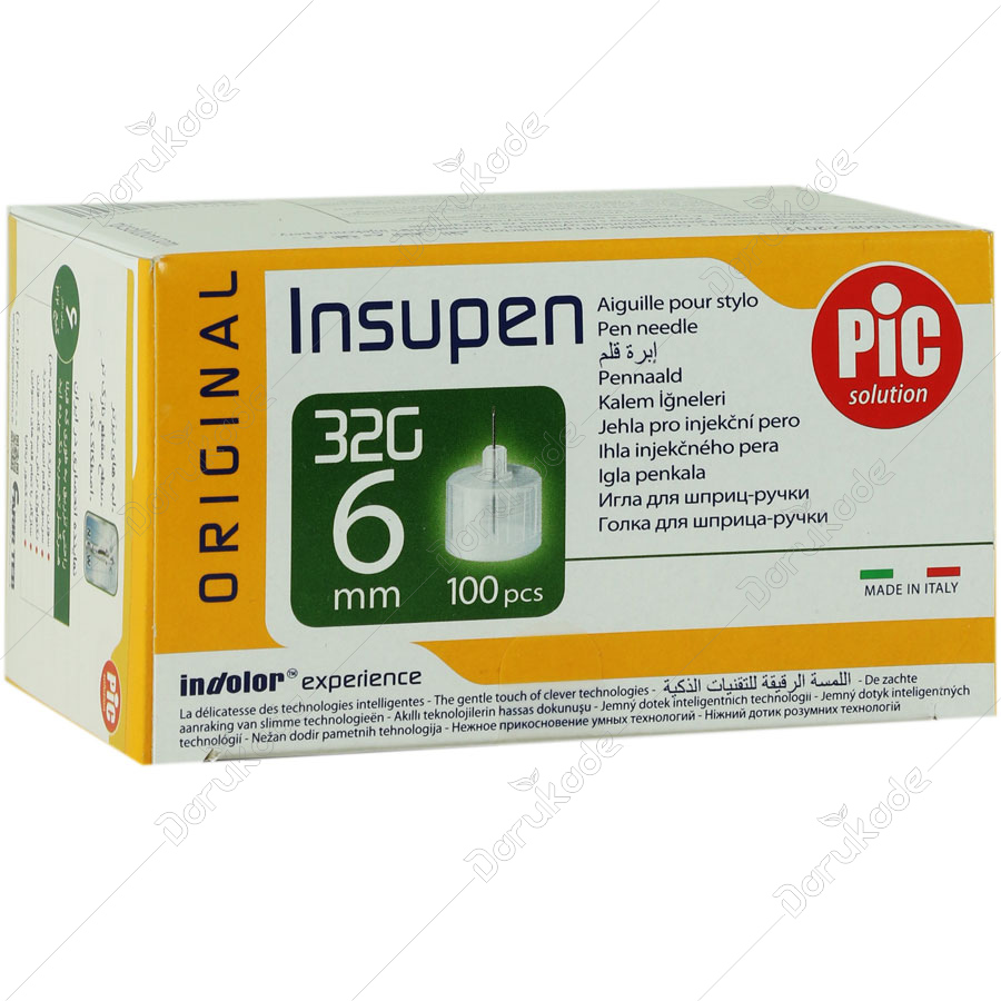 سر سوزن قلم انسولین 6 میلی متر پیک سلوشن انقضا 2025/07