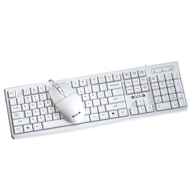 كيبورد موس سيم دار AULA AC105 WHITE - یاسین کامپیوتر