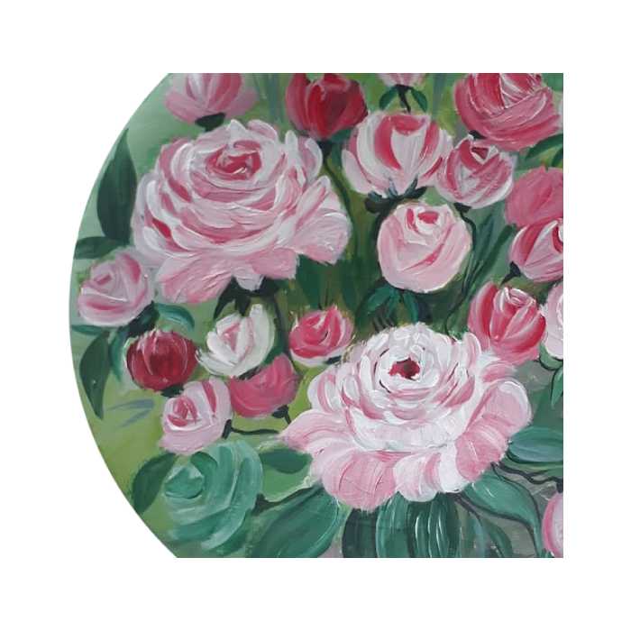  بشقاب دیوارکوب طرح گل سفالی کد D108-S25