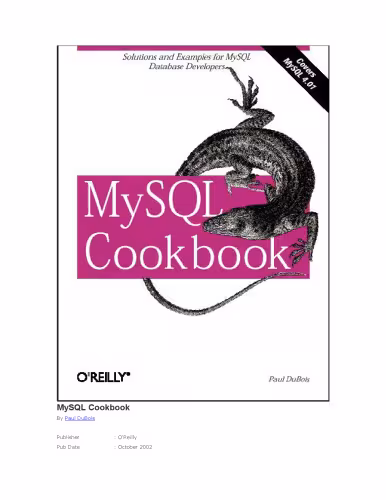 خرید و دانلود نسخه کامل کتاب MySQL Cookbook, 1st edition