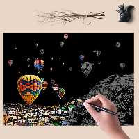 نقاشی خراشیدنی طرح آثار باستانی