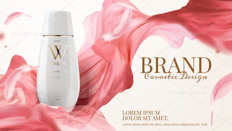 وکتور تبلیغات آرایشی | گرافیک با طعم تربچه