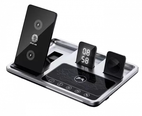 قیمت شارژر بی‌سیم Green Lion مدل GN3IN1WCSBK